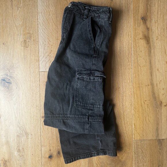 Habitual Kids Black Cargo Jeans Size 10 | Baggy Y2K Style | Quiet Luxury - Rare - Picture 7 of 16